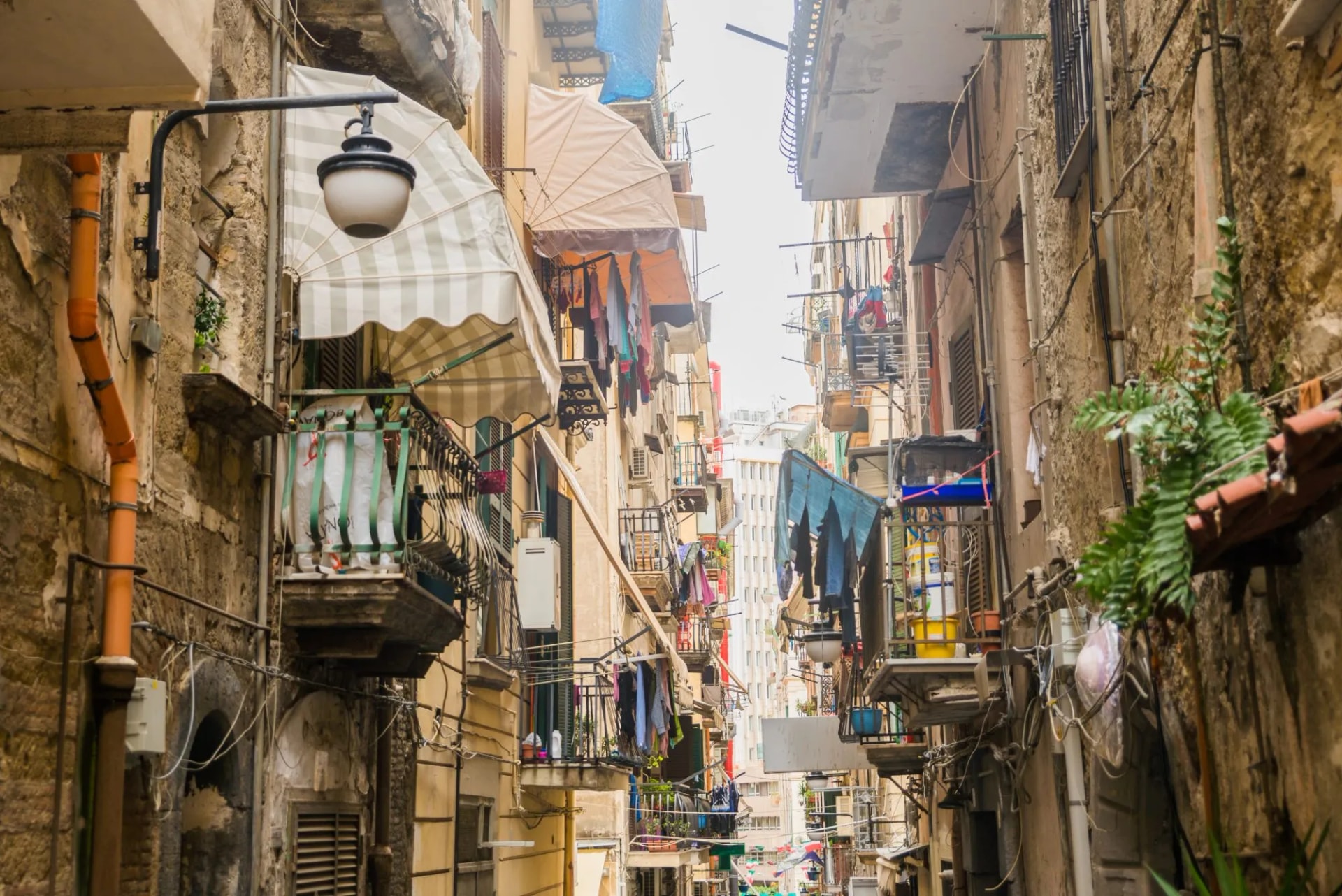 Naples / Italy - November 30 2017: City streets full of people in Naples, Italy